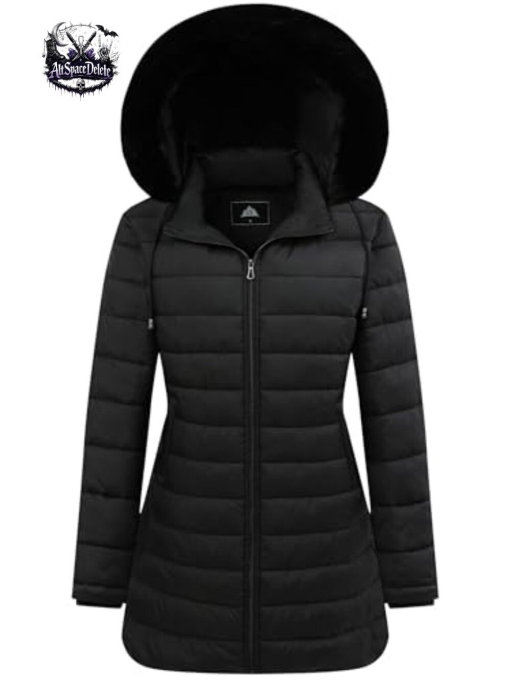 Women's Waterproof Long Hooded Down Jacket Thermal Insulated Zip Coat